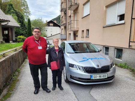 Župan in gospa Ivica pred odhodom